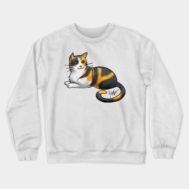 Cat - American Shorthair - Calico Crewneck Sweatshirt by Jen's Dogs Custom Gifts and Designs